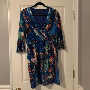 Multi color wrap dress